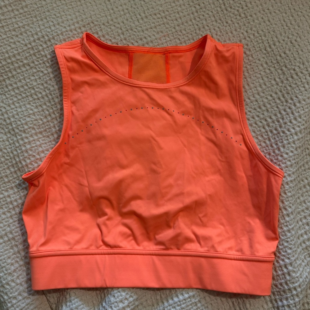 lululemon orange cropped tank
